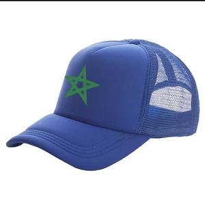 Blue and Green  Moroccan Flag Trucker Hat